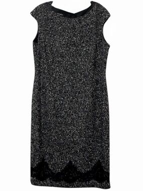 Escada Designer Black & White Tweed Dress